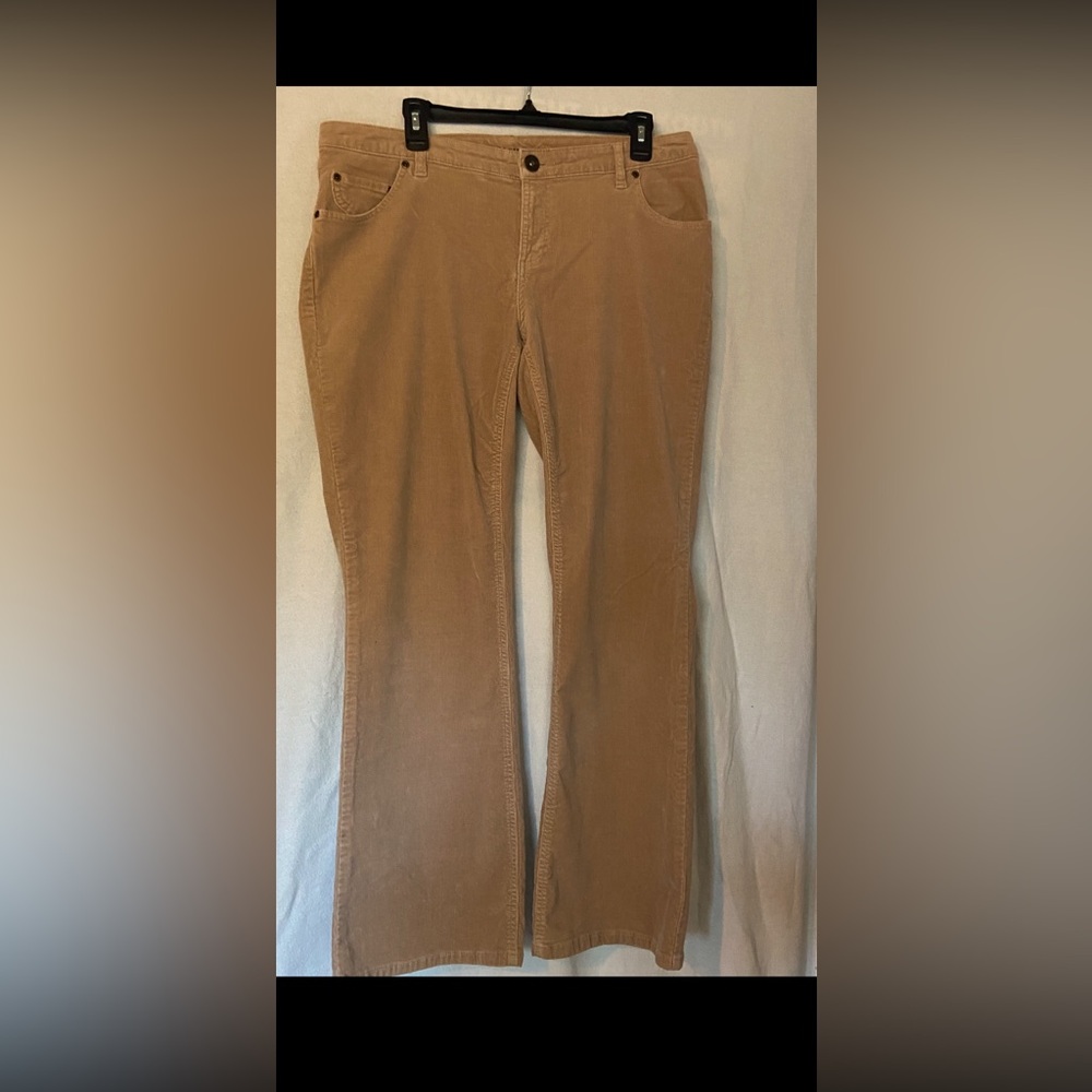 Corduroy Pants  Camel Color Studs top of back pocket with Button